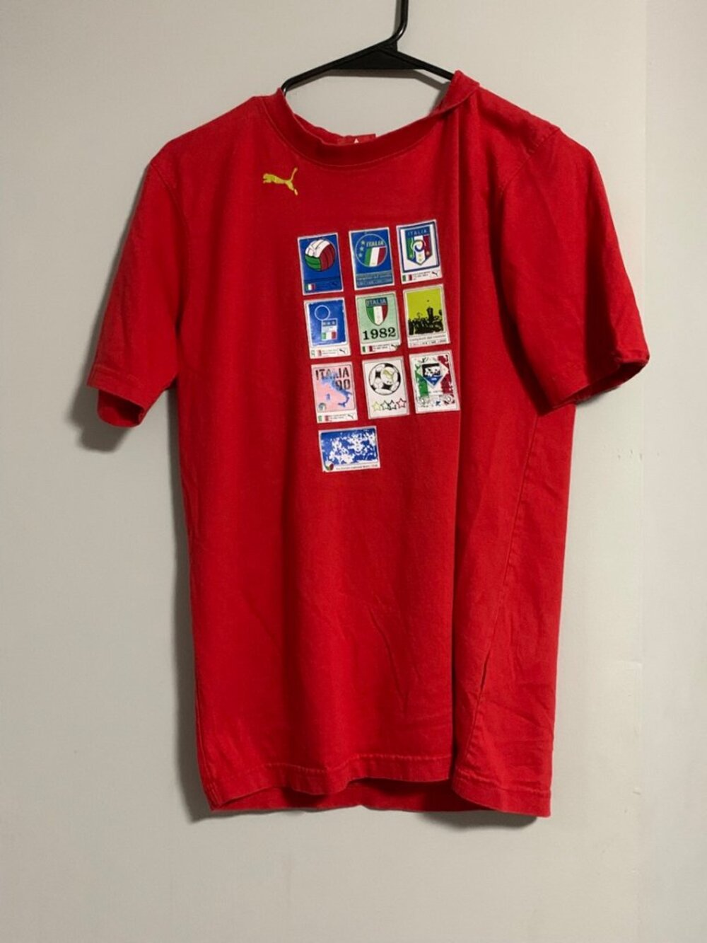 Puma Italia World Cup Graphic T-Shirt Red - Men's L